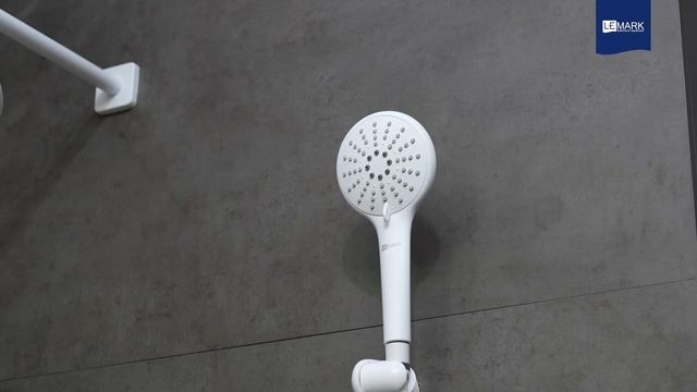 Душевой комплект Lemark Bronx LM3729MW 226 мм, со смесителем, белый матовый