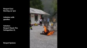 Эффективное тушение воздушно эмульсионным огнетушителем с технологией тонкого распыла горящей резины
