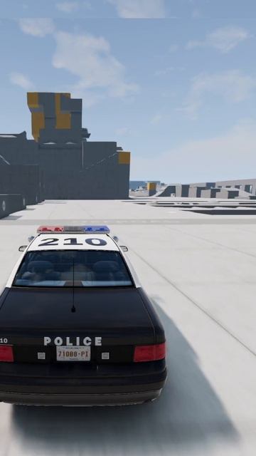 Ford Police Interceptor и стена