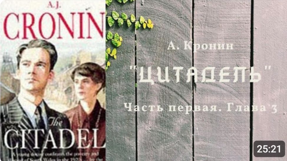 А. Кронин ＂ЦИТАДЕЛЬ＂. Роман. Аудиокнига. Часть первая. Глава 3.