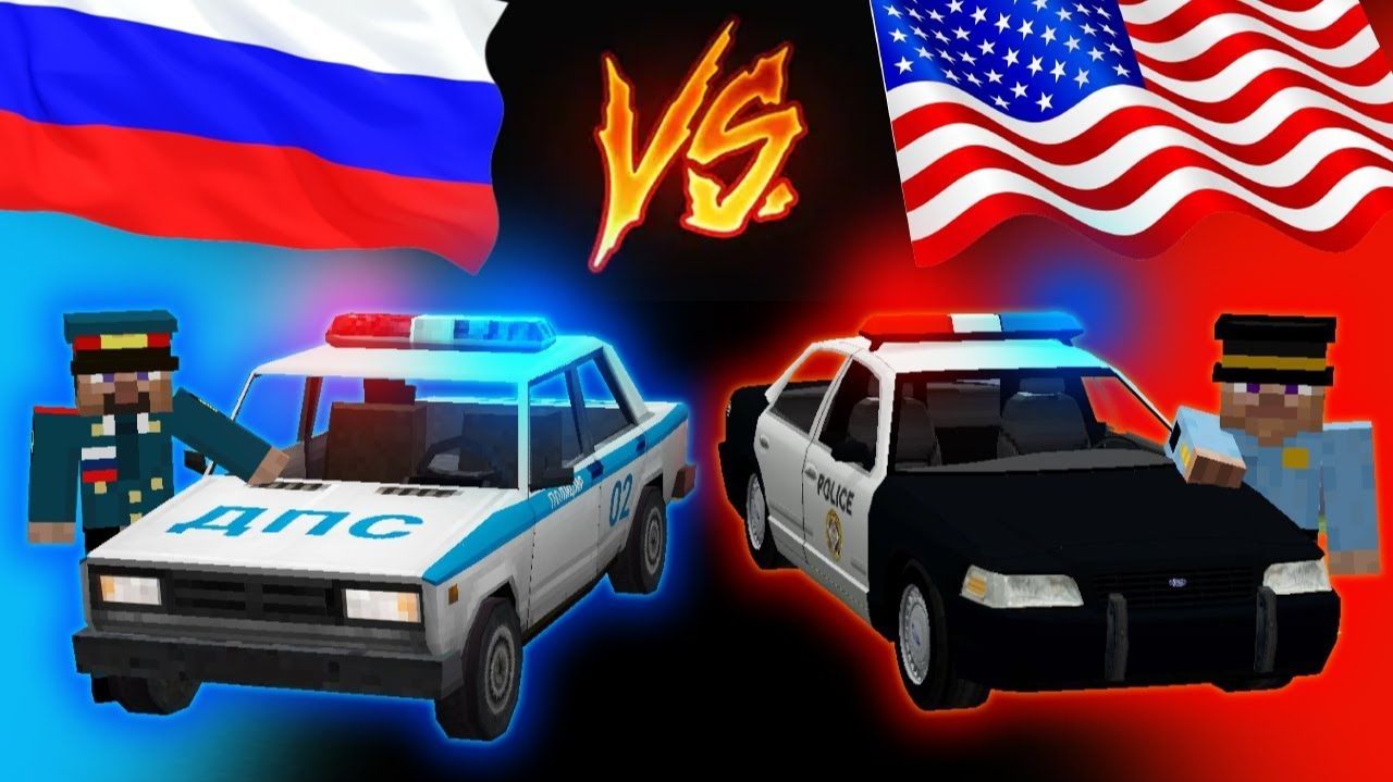 ПОЛИЦИЯ РОССИИ v.s. США!!! Кто хуже？ (Проверка в Майнкрафте) смотреть онлайн