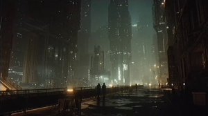 Walking Through A Futuristic Megacity At Night ｜ Rainy Cyberpunk ASMR part 1