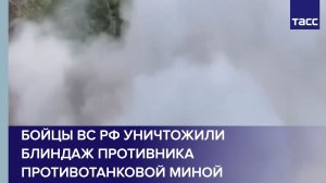 ВС РФ уничтожили блиндаж противника противотанковой миной в Константиновке