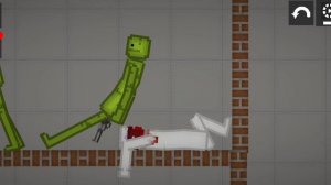 сражение зелёных против белых в melon sandbox