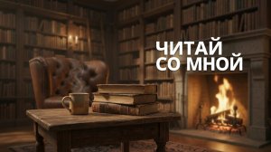 Фоновое видео для чтения книг 📚 20 минут уюта в старинной библиотеке с камином