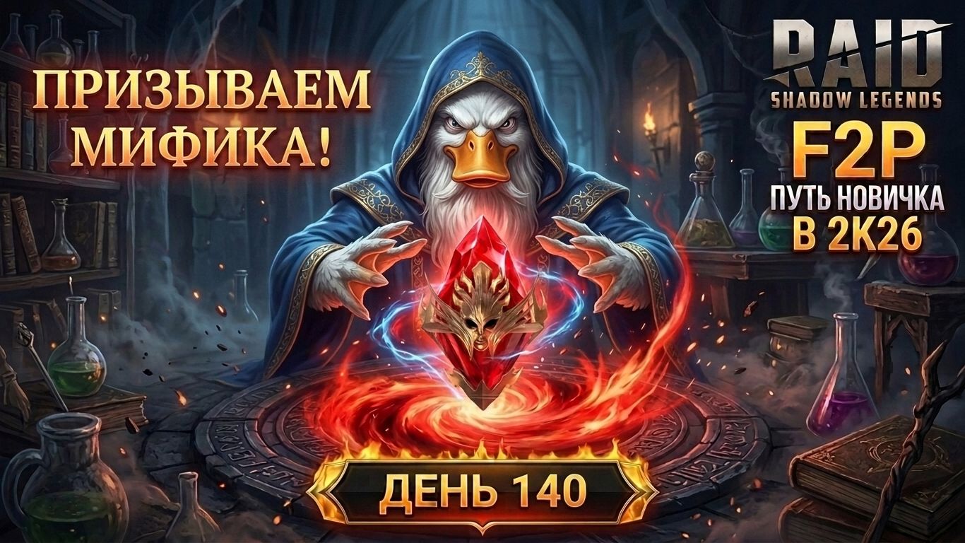 Первый МИФИК с Первозданных! Продолжаем топить! 140 день. Путь новичка в Raid Shadow Legends в 2K26 смотреть онлайн