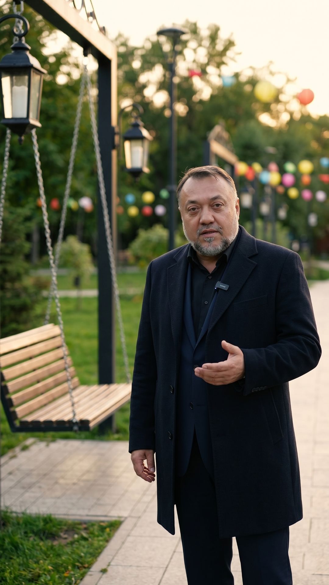 Качели в парке