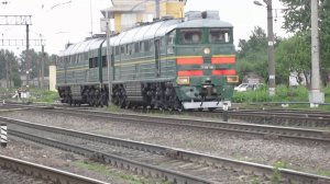Тепловоз 2ТЭ116-1384, ст. Волковская, СПб / Dieselloc 2TE116-1384, st. Volkovskaya, SPb