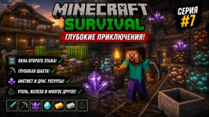 Minecraft Выживание — Часть 7: Долгая Шахта и Поиск Редких Руд в глубоких пещерах 2026