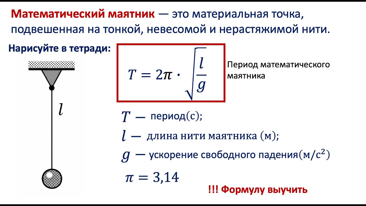 Колебания математического и пружинного маятников смотреть онлайн