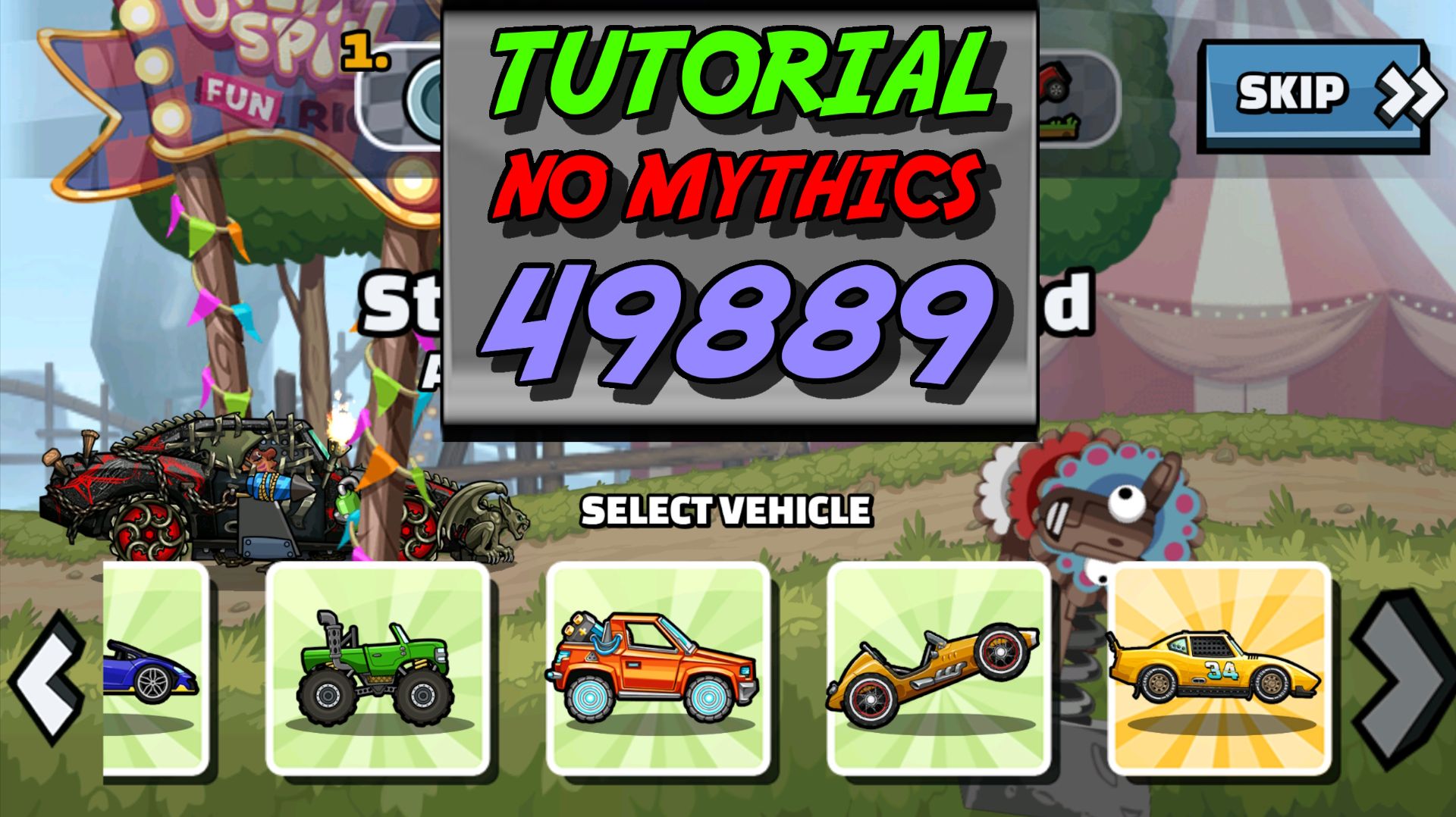 ✅ 49889 NO MYTHICS TUTORIAL ✅ (Jumping The Shark) - Hill Climb Racing 2 смотреть онлайн