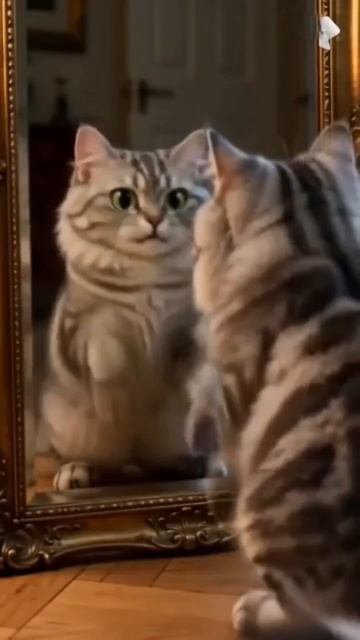 Кот - хулиган и отражение