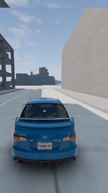 Subaru Impreza II  и стена