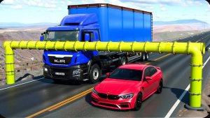 Cars vs Giant Bulge, Reverse Speed Bumps and Deep Water ▶️ BeamNG Drive