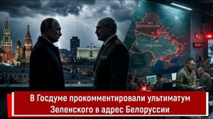 В Госдуме прокомментировали ультиматум Зеленского в адрес Белоруссии