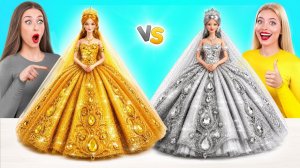 Золотая vs Серебряная Преображение Куклы Барби