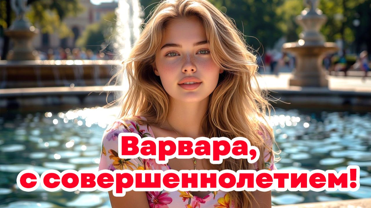 Варвара, с совершеннолетием!