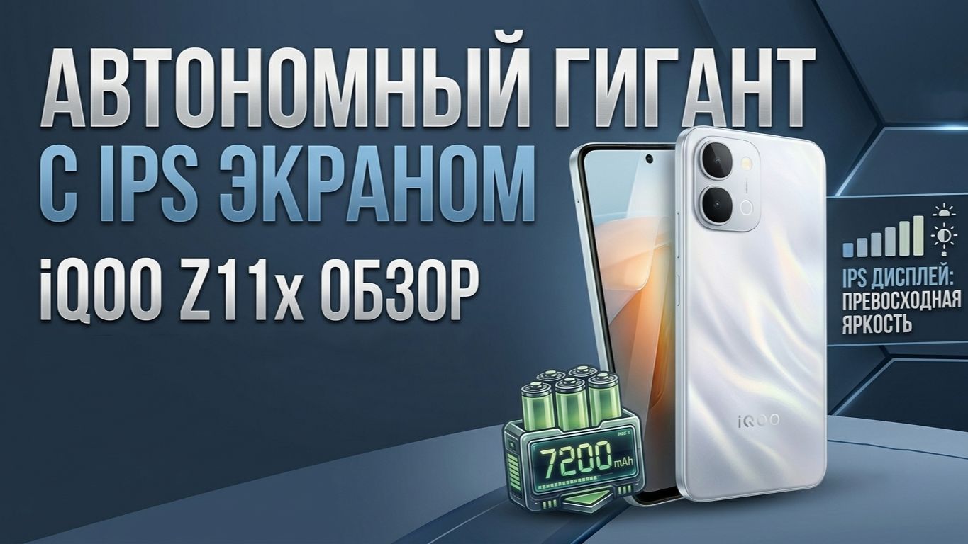 АВТОНОМНЫЙ ГИГАНТ С IPS ЭКРАНОМ | ОБЗОР IQOO Z11X смотреть онлайн