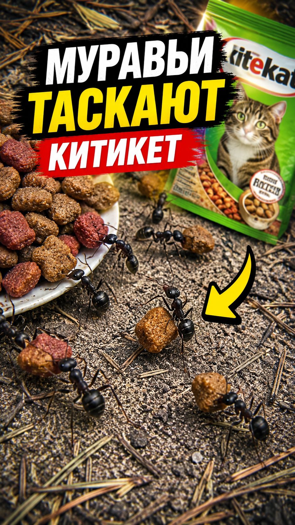 Муравьи утащили Китикет?! 😱 Смотрите, как работает лесная команда! #shorts