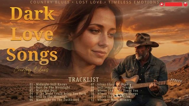 DARK LOVE SONGS Country Blues Sad Love Ballads Emotional Guitar @Dustveil смотреть онлайн