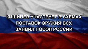 Кишинев участвует в схемах поставок оружия ВСУ, заявил посол России
