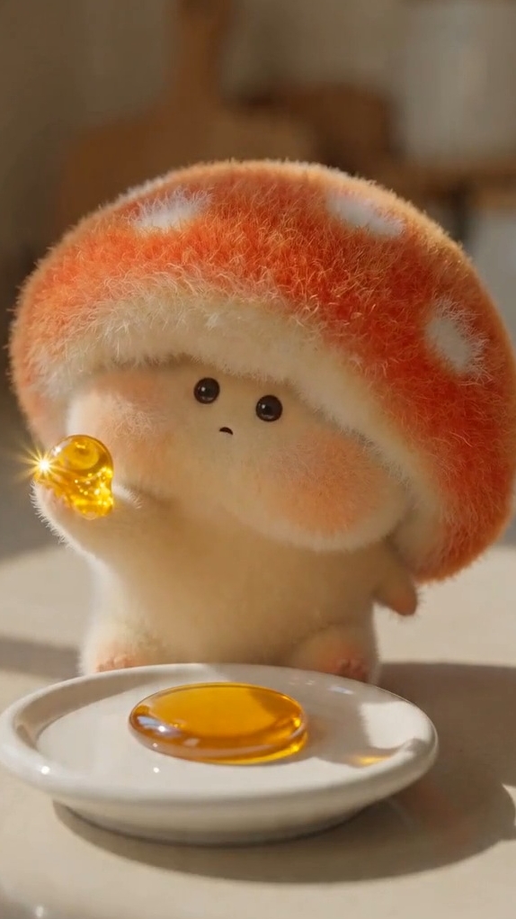 Туту и золотая капелька: утро начинается с меда🍄🍯