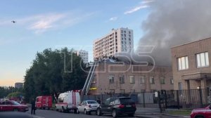 Обстановка на месте пожара в Москве