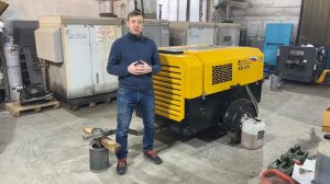Дизельный винтовой компрессор КВ-3/8П ЧКЗ. Обзор и демонстрация работы
