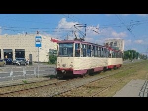 поездка на трамвае КТМ-5М3 ( 71-605 ), 1983 г.в, борт 2070+2065, маршрут 22 Чистопольская Чичерина