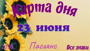 Карта дня🍓23 июня 💫🍀Пасьянс. Тайм-код в описании 🦢