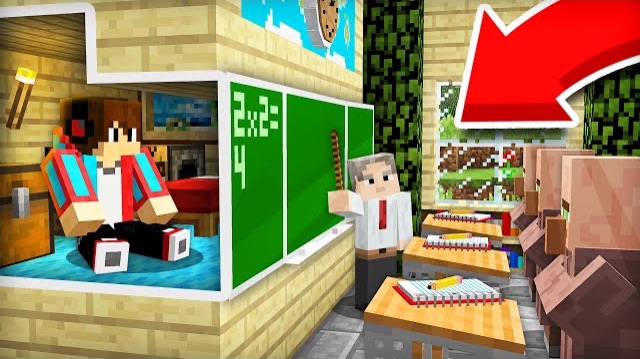 Я ПОСТРОИЛ СЕКРЕТНЫЙ ДОМ В ШКОЛЕ В МАЙНКРАФТ | Компот Minecraft смотреть онлайн