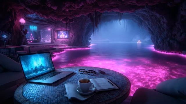 Ambient Deep Work ~ Cyber Cave Focus ~ Neon Atmosphere ~ Study Lofi ~ Deep Focus Flow State-(1080p30 смотреть онлайн