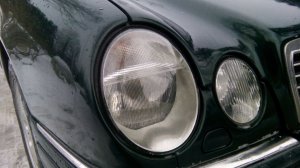 Правильный ремонт и восстановление фар Mercedes 210 .