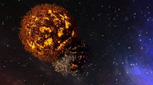 Анимация столкновения планет в Blender