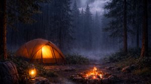 ШУМ ДОЖДЯ И УСПОКАИВАЮЩАЯ МУЗЫКА ДЛЯ СНА В ПАЛАТКЕ В НОЧНОМ ЛЕСУ ✨ ЗВУК ДОЖДЯ И МУЗЫКА ДЛЯ ДУШИ