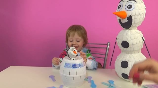 Обзор игры Pop-up Olaf frozen смотреть онлайн