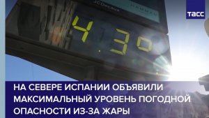 На севере Испании объявили максимальный уровень погодной опасности из-за жары