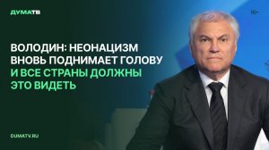 Володин: неонацизм вновь поднимает голову и все страны должны это видеть