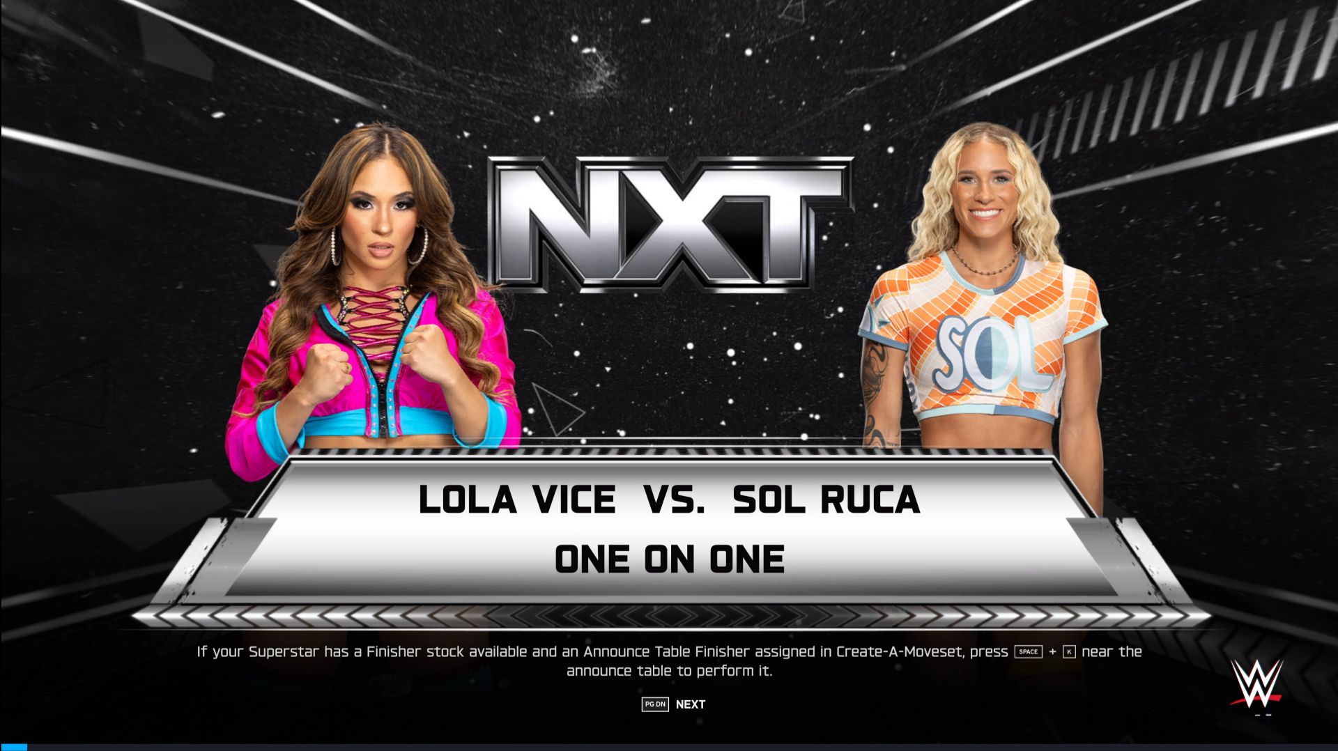 WWE 2k25 NXT women Lola Vice - Sol Ruca