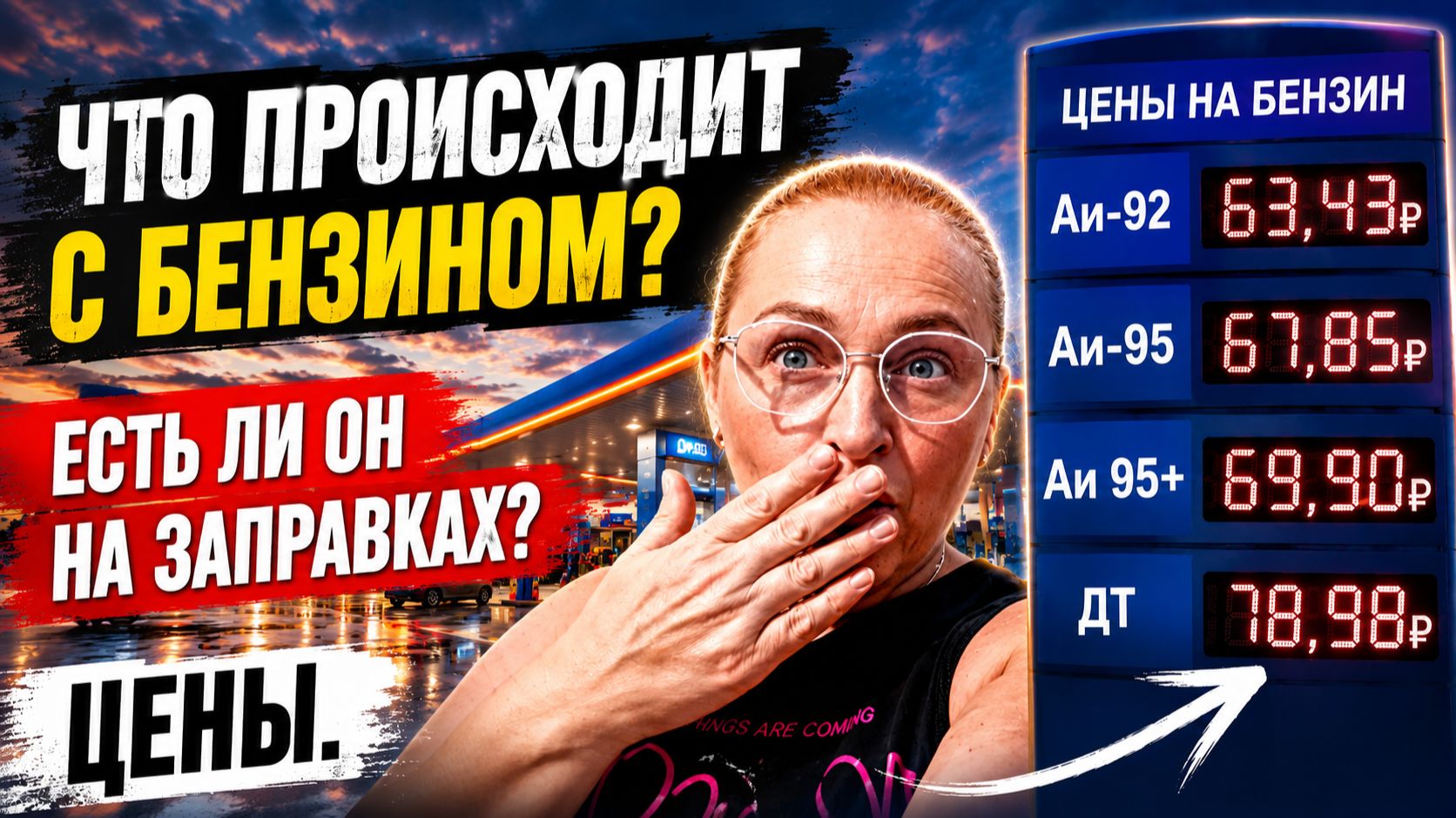 Что происходит с бензином? Есть ли он на заправках? Цены. смотреть онлайн
