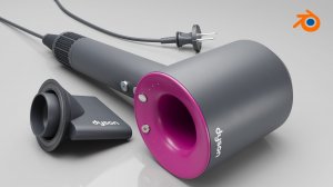 3D модель - фен Dyson (Часть 1)