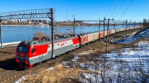 Поезда РЖД в Иркутске весной 2025 - сборник грузовых и пассажирских поездов России на Транссибе
