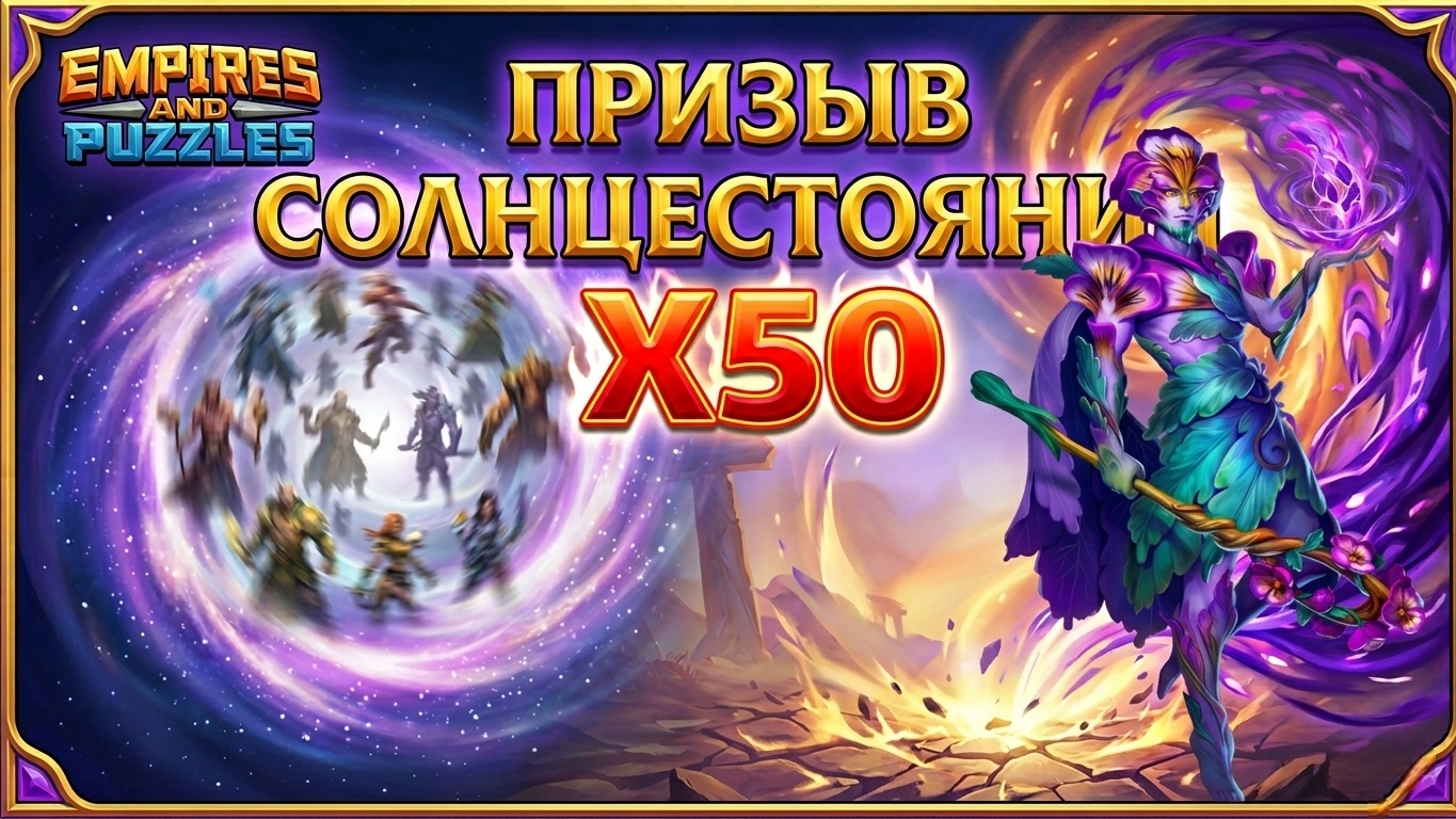 ПРИЗЫВ СОЛНЦЕСТОЯНИЯ X50 (СКОЛЬКО 5* ДАДУТ? 🥸) #empiresandpuzzles #империяпазлов #games смотреть онлайн
