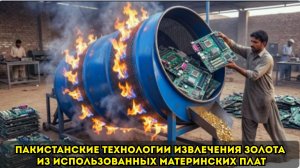 Пакистанские технологии извлечения золота из использованных материнских плат