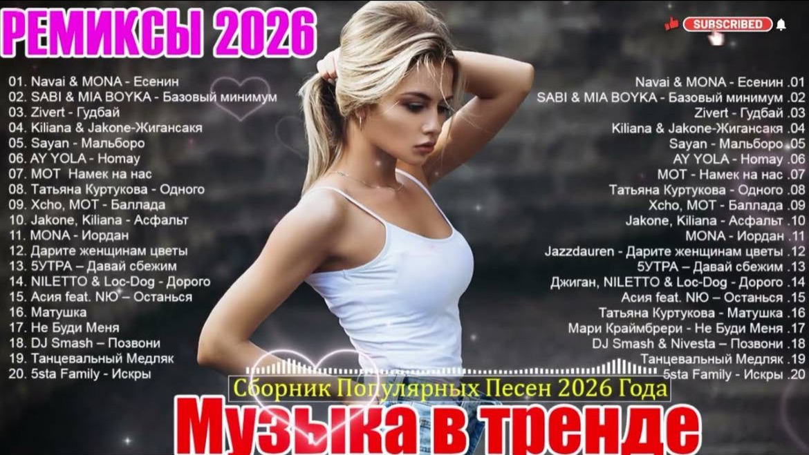 ТОП ТРЕКИ 2026 🔥Russian Mix 2026 🎼 Музыка Шазам 2026🎧 НОВИНКИ Русской Музыки 2026🎧🔥 смотреть онлайн