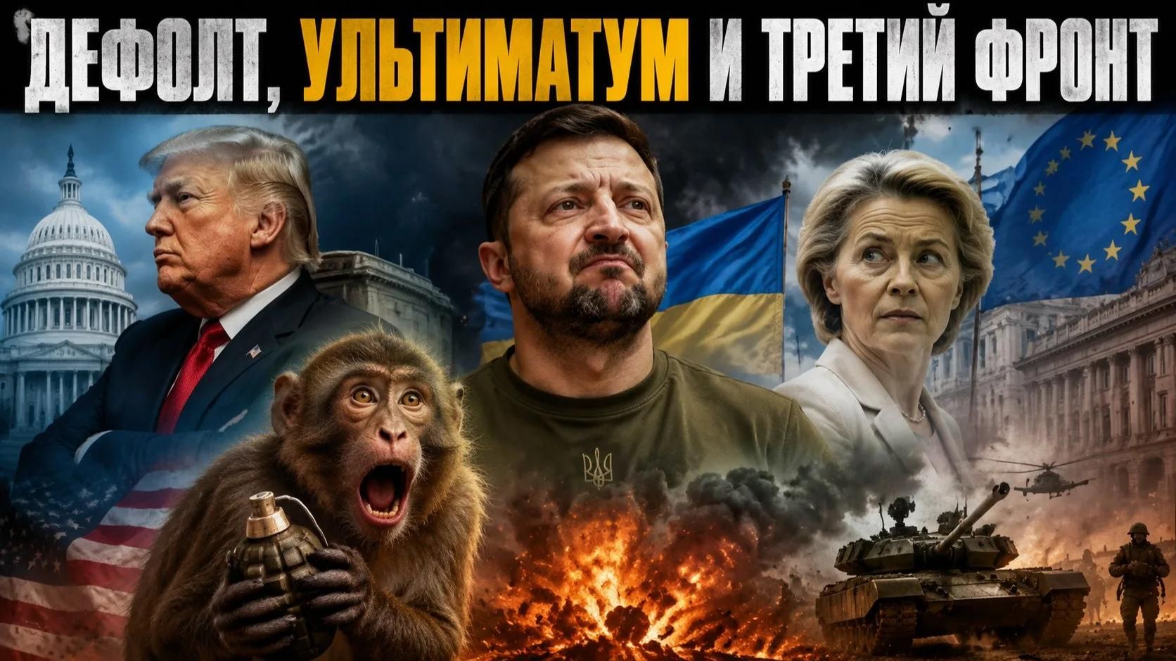 Обезьяна с гранатой: Киев грозит открыть третий фронт и взорвать всю Европу смотреть онлайн