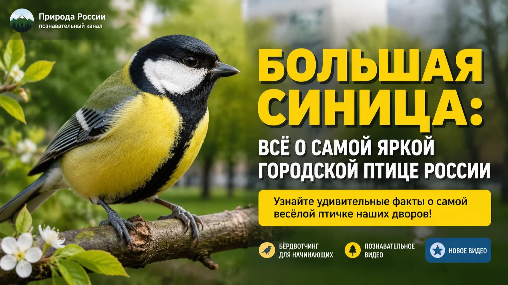 Большая синица, всё о самой яркой городской птице России смотреть онлайн