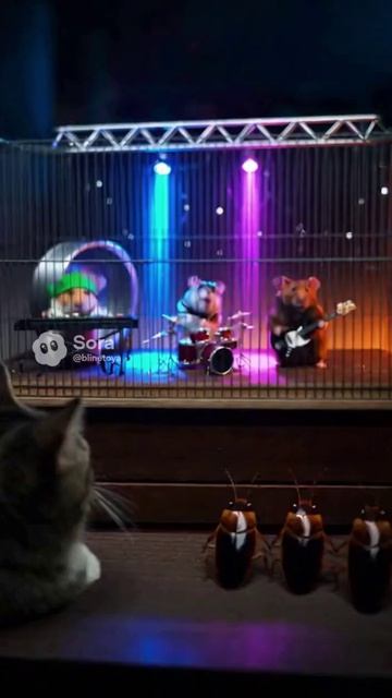Hamster After Dark #sora #ии #прикол #хомяк #рок #концерт