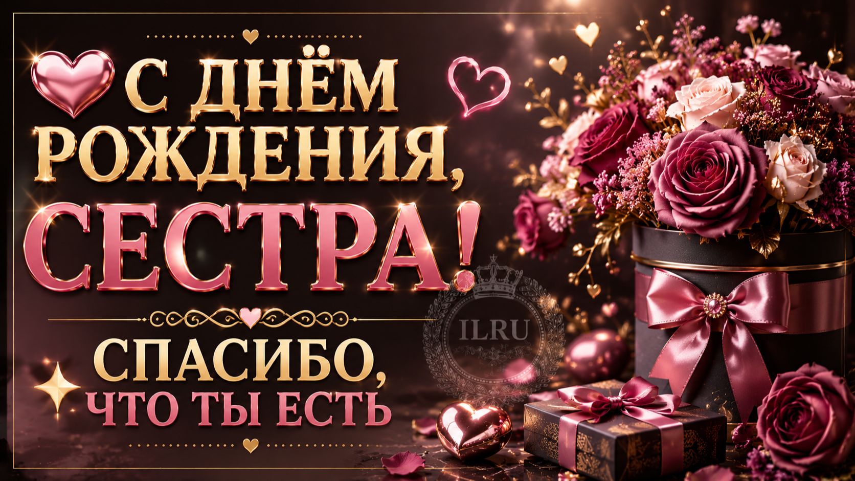 С Днём Рождения, Сестра ❤️ Красивое Музыкальное Поздравление для Любимой Сестрички