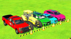 ТРАНСПОРТИРОВКА ПОЛИЦЕЙСКОЙ FORD, ТРАКТОРА, BMW, CHEVROLET И LAMORGHINI Часть 1